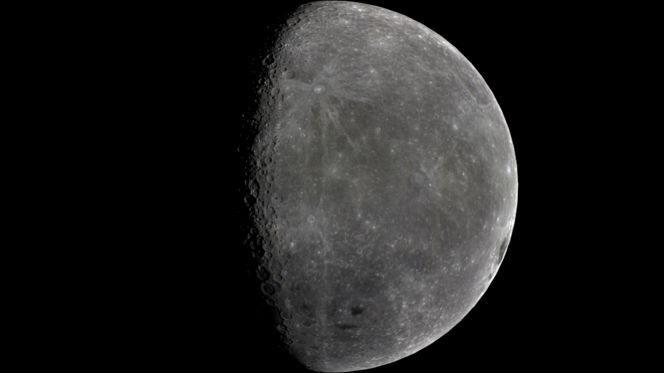 Lunar farside image of the Moon as modeled in Lunatics.