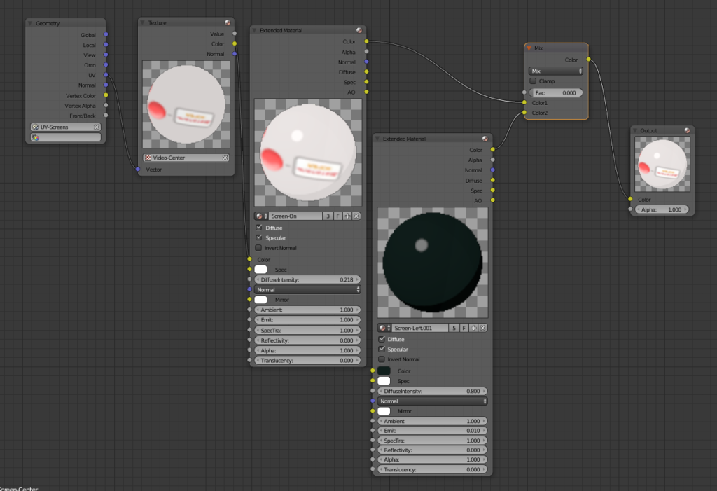 SDM Set Screen Material Nodes