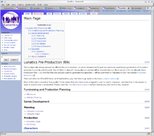 Screenshot of Wiki