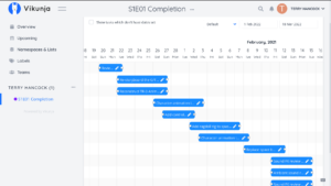 Vikunja with Gantt chart view.