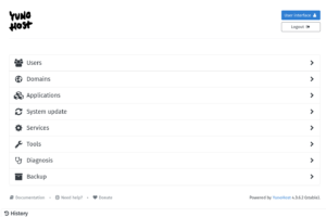 YunoHost administration interface