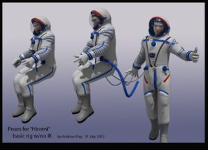 Spacesuited Hiromi (Andrew Pray)