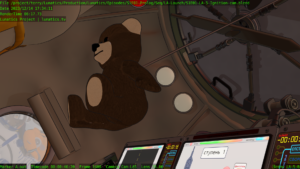 Teddy bear in Soyuz with recovered texture.