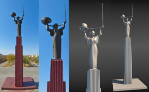 Comparison of Photo and Model for Monument