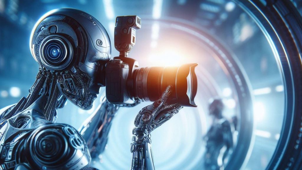 Robot with SLR camera.
