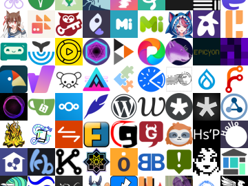 9x8 grid of icons