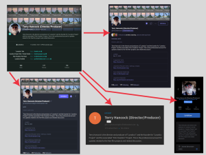 Screen captures of a profile page from Misskey as seen from different Fediverse platforms.