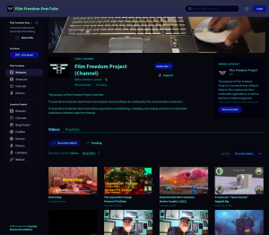 PeerTube site after upgrade and customization.