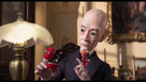 Still of grandfather talking in "The Girl Who Cried Pearls"