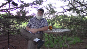 5/16 VideoLog frame, showing me and the microphone.