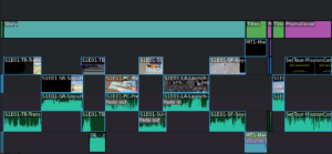 Episode in Kdenlive, showing scene lengths.